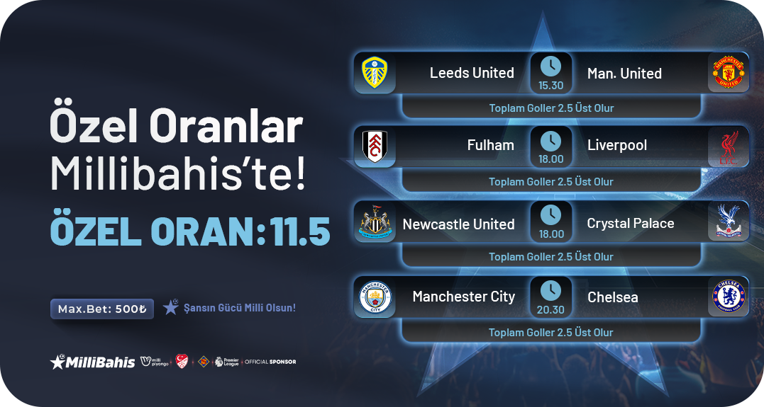 Leeds United - Manchester United Özel Oran 11.5